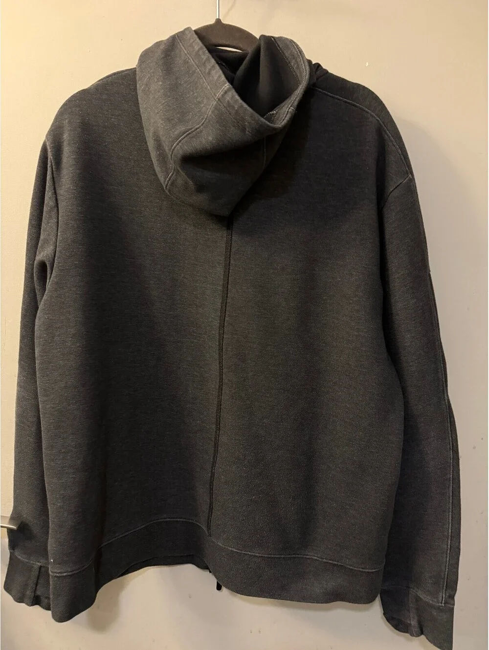 Nike Yoga Dri-FIT Full Zip Hoodie Women’s M Charcoal Thumbholes 2-Way Zip